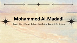 Mohammed Al-Madadi - A Gulf Vision Ambassador - Doha, Qatar