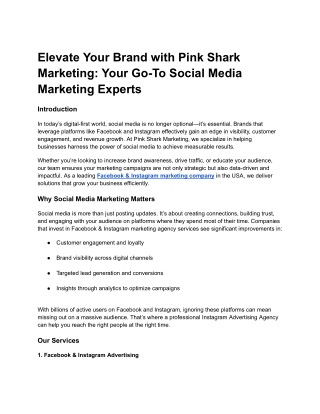 Elevate Your Brand with Pink Shark Marketing_ Your Go-To Social Media Marketing Experts