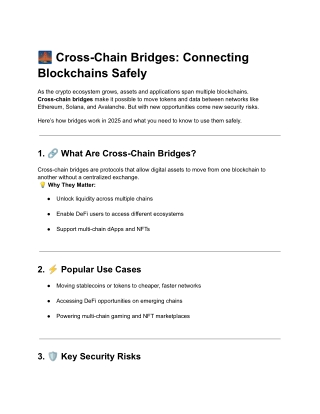 Cross-Chain Bridges Connecting Blockchains Safely in 2025