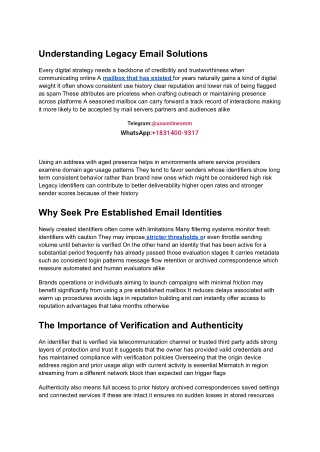 Best Source to Buy Old Gmail Accounts Accounts Online