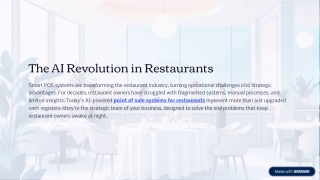The AI Reolution in Restaurants with NOVA