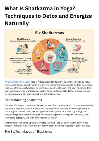 What Is Shatkarma in Yoga Techniques to Detox and Energize Naturally