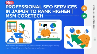 Professional SEO Services in Jaipur to Rank Higher | MSM CoreTech