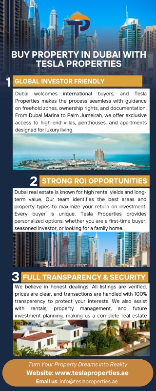 Buy Property in Dubai with Tesla Properties