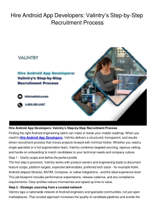 Hire Android App Developers