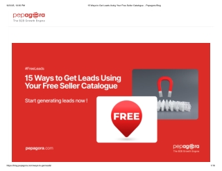 15 Ways to Get Leads Using Your Free Seller Catalogue 