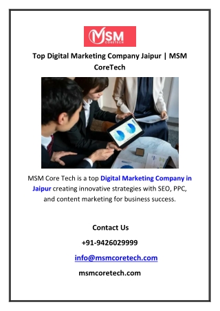 Top Digital Marketing Company Jaipur