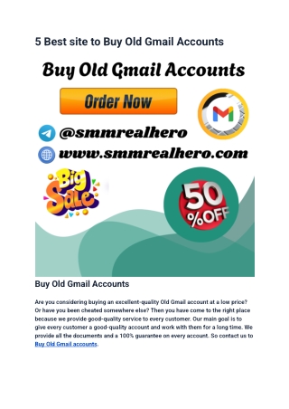 5 Best site to Buy Old Gmail Accounts