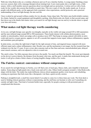 Atlas Bodyworks: Why Locals Choose This Studio for Red Light Therapy