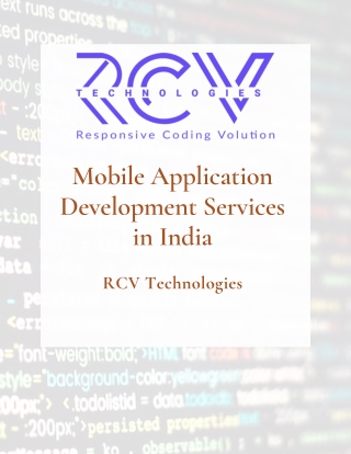 Mobile Application Development Services in India