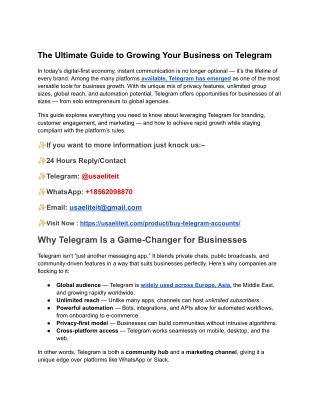 9 Top Best Places to Buy Telegram Accounts Marketing