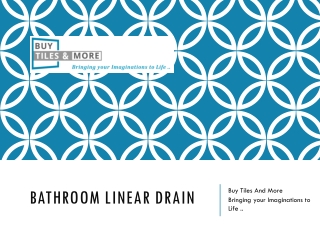 Modern Bathroom Linear Drains for Sleek Shower Designs