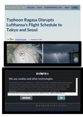 Typhoon Ragasa Disrupts Lufthansa's Flight Schedule to Tokyo and Seoul