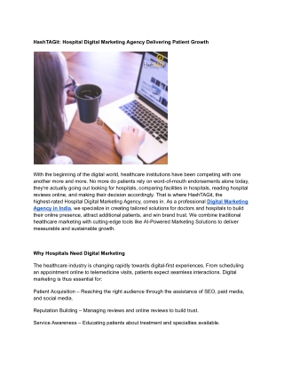 HashTAGit_ Hospital Digital Marketing Agency Driving Patient Growth