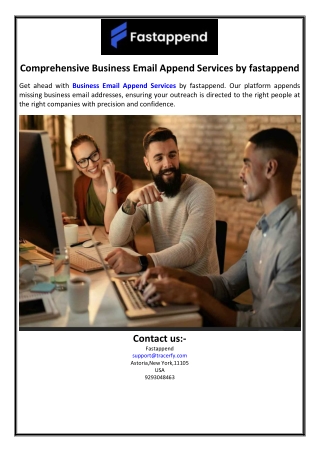 Comprehensive Business Email Append Services by fastappend