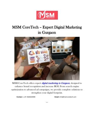 MSM CoreTech – Expert Digital Marketing in Gurgaon