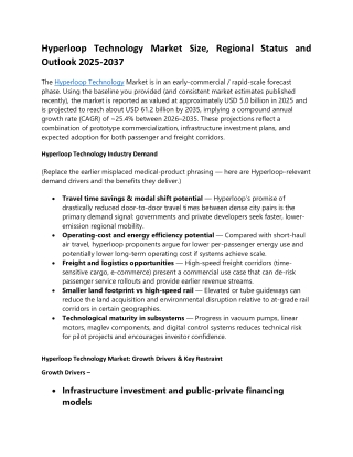 Hyperloop Technology Market