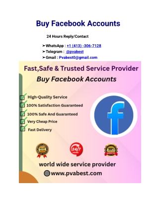 Buy used Facebook accounts for sale Safely in 2025