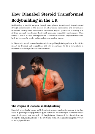 How Dianabol Steroid Redefined Bodybuilding in the UK