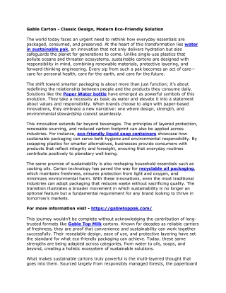 Gable Carton - Classic Design, Modern Eco-Friendly Solution