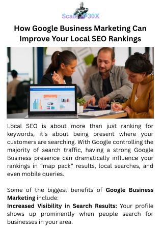 How Google Business Marketing Can Improve Your Local SEO Rankings