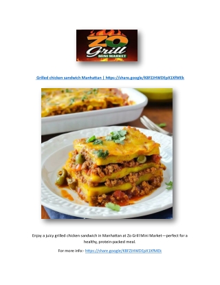 Grilled chicken sandwich Manhattan | https://share.google/K8FZJHWDEpX1XfMEk