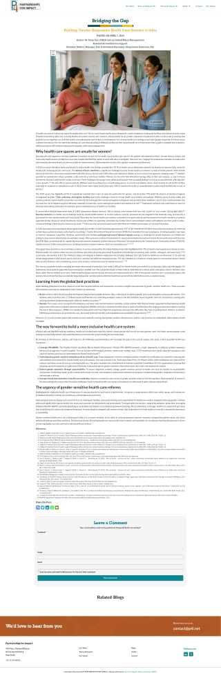 Building Gender-Responsive Health Care Systems in India