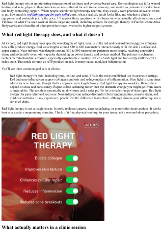 Red Light Therapy Near Me: Comparing Clinics, Costs, and Results