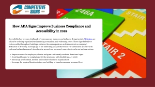 How ADA Signs Improve Business Compliance and Accessibility in 2025