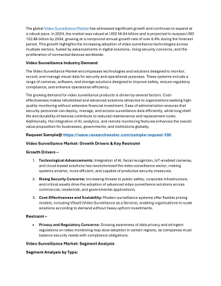 Video Surveillance Market 2025-2034 | Size, Growth, Industry Trends and Report
