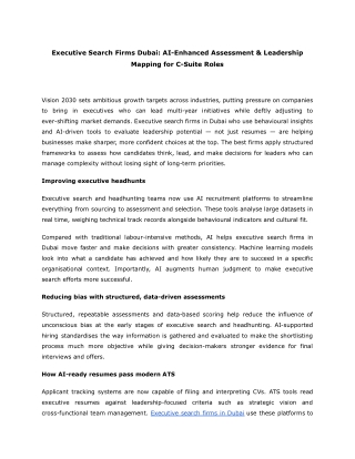 Executive Search Firms Dubai_ AI-Enhanced Assessment & Leadership Mapping for C-Suite Roles