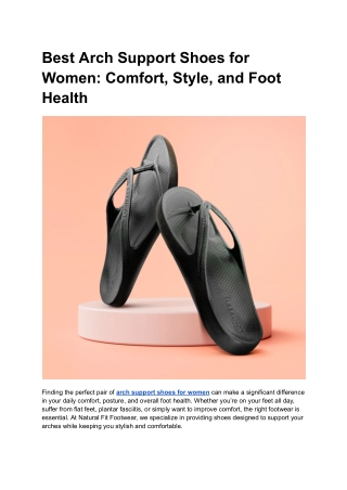 Arch Support Shoes for Women