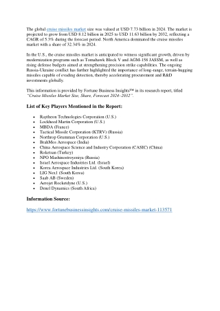 cruise missiles market