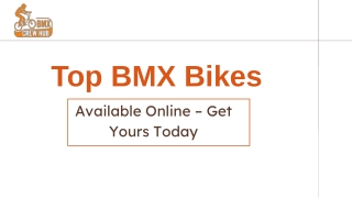 Top BMX Bikes Available Online – Get Yours Today