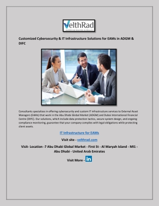 IT Infrastructure for EAMs