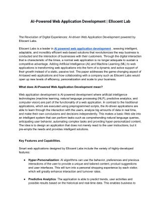AI-Powered Web Application Development  Ellocent Labs