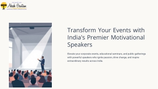 motivational speaker in india