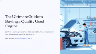 The Ultimate Guide to Buying a Quality Used Engine