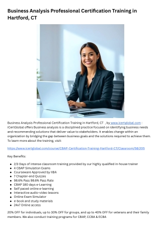 BA in Training  Hartford, CT