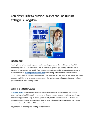 Nursing course