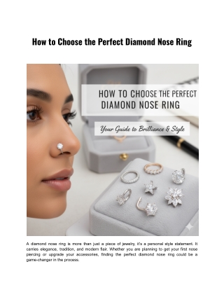 How to Choose the Perfect Diamond Nose Ring