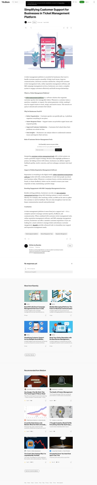 Simplifying Customer Support for Businesses in Ticket Management Platform