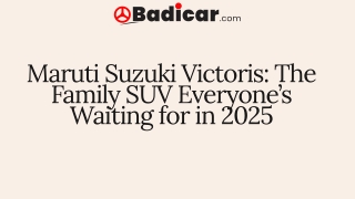 Maruti Suzuki Victoris Price, Features & Mileage in India