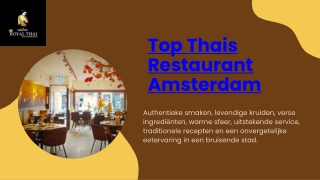 Top Thai Restaurant in Amsterdam