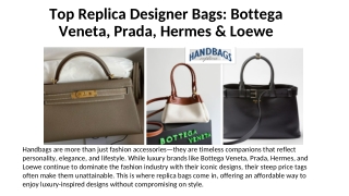 Top Replica Designer Bags