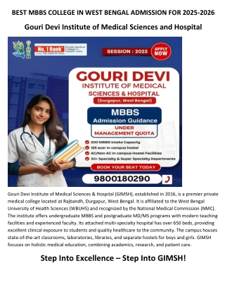 Gouri Devi Institute of Medical Sciences and Hospital