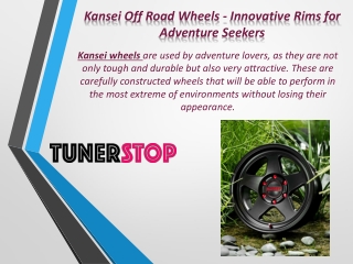 Kansei Off Road Wheels - Innovative Rims for Adventure Seekers