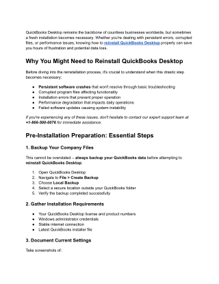 How to Reinstall QuickBooks Desktop_ Step-by-Step Guide