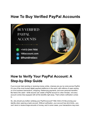Buy Verified PayPal Accounts