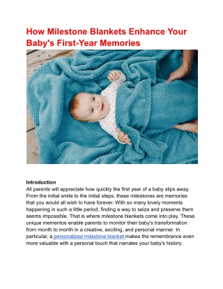 How Milstone blanket